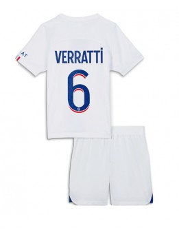 Paris Saint-Germain Marco Verratti #6 Ausweichtrikot für Kinder 2022-23 Kurzarm (+ Kurze Hosen)
